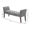 Banc de bout de lit avec capitonnage à boutons, banc d'entrée rembourré