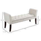 Banc de bout de lit avec capitonnage à boutons, banc d'entrée rembourré