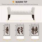 Banc de bout de lit avec capitonnage à boutons, banc d'entrée rembourré