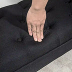 Banc de bout de lit avec capitonnage à boutons, banc d'entrée rembourré