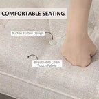 Banc de bout de lit avec capitonnage à boutons, banc d'entrée rembourré