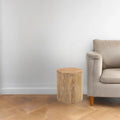 Table d'appoint ronde en bois massif naturel 18" - 16" X 18" X 16"