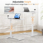 Table d'appoint de lit/bureau mobile sur roulettes blanc de 70 cm avec hauteur réglable