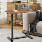 Table d'appoint de lit/bureau mobile sur roulettes blanc de 70 cm avec hauteur réglable
