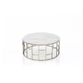 Modrest Silvan Modern Marble & Stainless Steel Coffee Table
