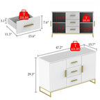47.2L x 29.3H Buffet Armoire de rangement Vaisselier