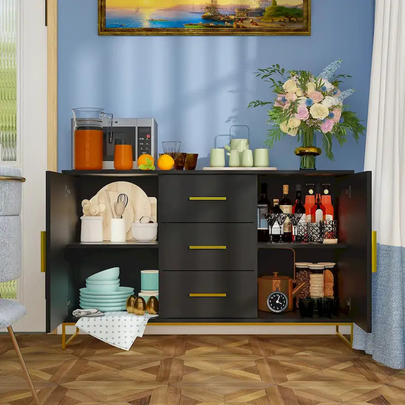 47.2L x 29.3H Buffet Armoire de rangement Vaisselier