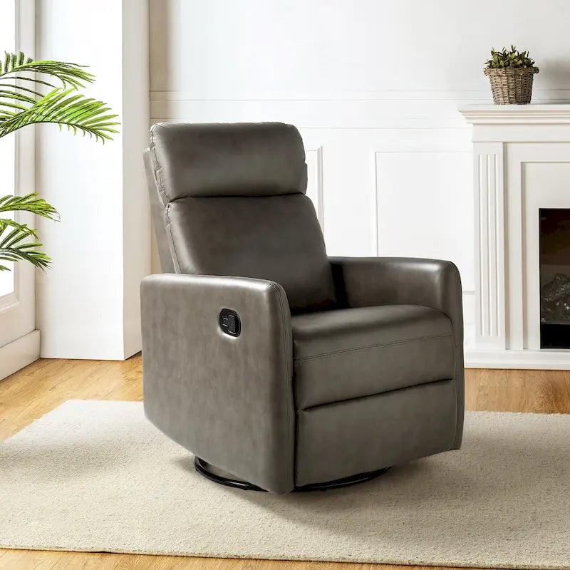 Fauteuil inclinable pivotant manuel avec base en métal