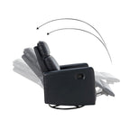 Fauteuil inclinable pivotant manuel avec base en métal