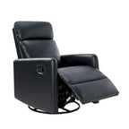 Fauteuil inclinable pivotant manuel avec base en métal