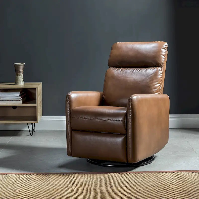 Fauteuil inclinable pivotant manuel Lyle avec base en métal
