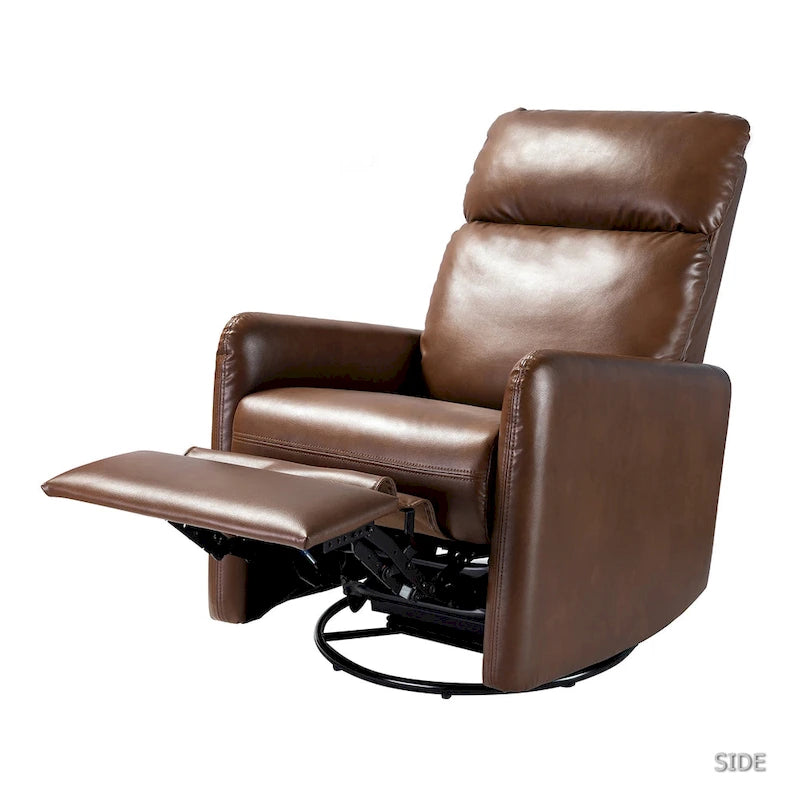 Fauteuil inclinable pivotant manuel Lyle avec base en métal
