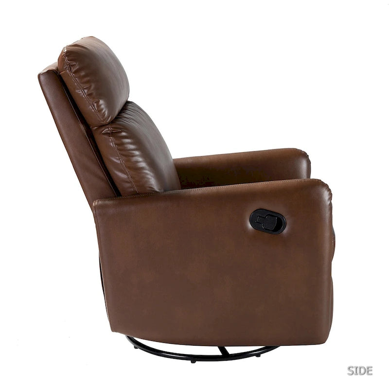 Fauteuil inclinable pivotant manuel Lyle avec base en métal