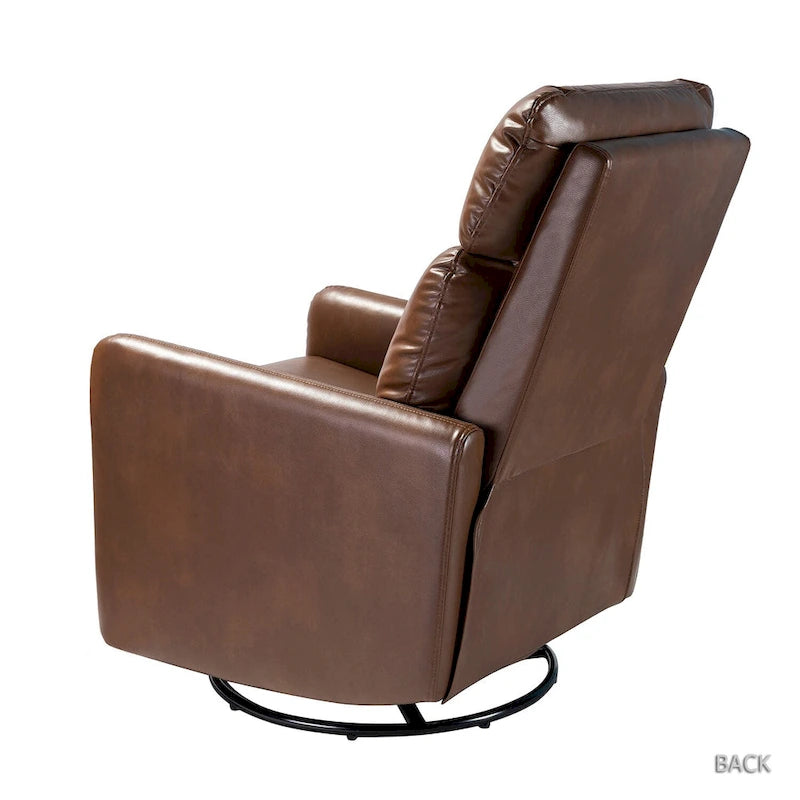 Fauteuil inclinable pivotant manuel Lyle avec base en métal