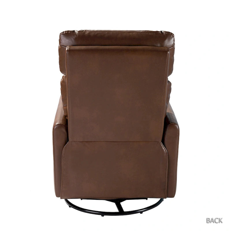 Fauteuil inclinable pivotant manuel Lyle avec base en métal