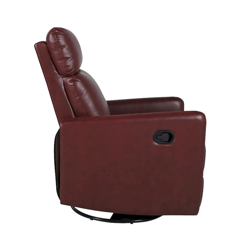Fauteuil inclinable pivotant manuel Lyle avec base en métal