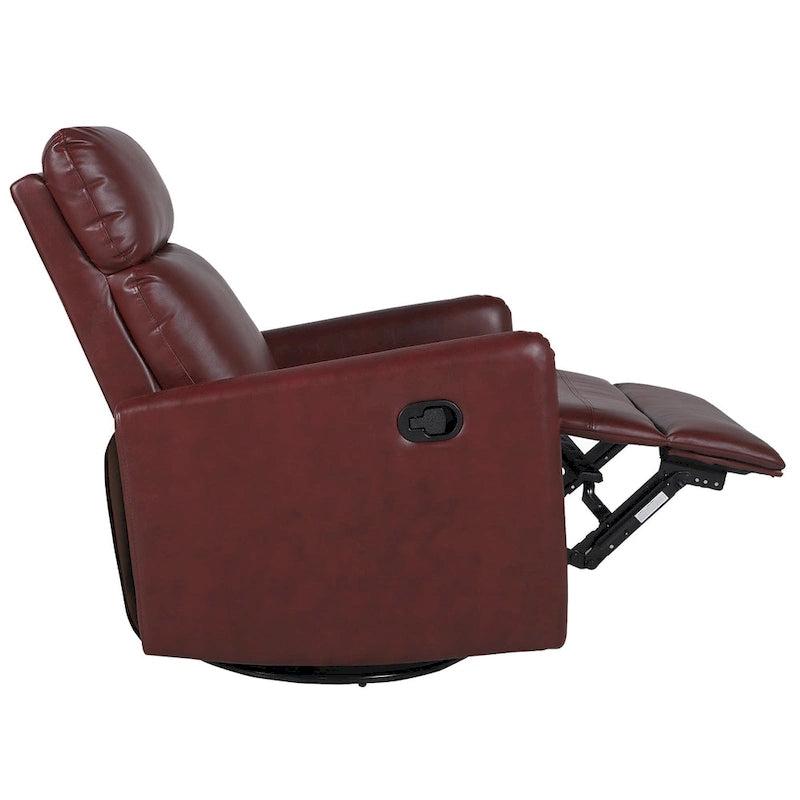 Fauteuil inclinable pivotant manuel Lyle avec base en métal
