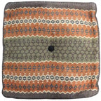 Pouf Kilim fait main en jute et laine d'Inde