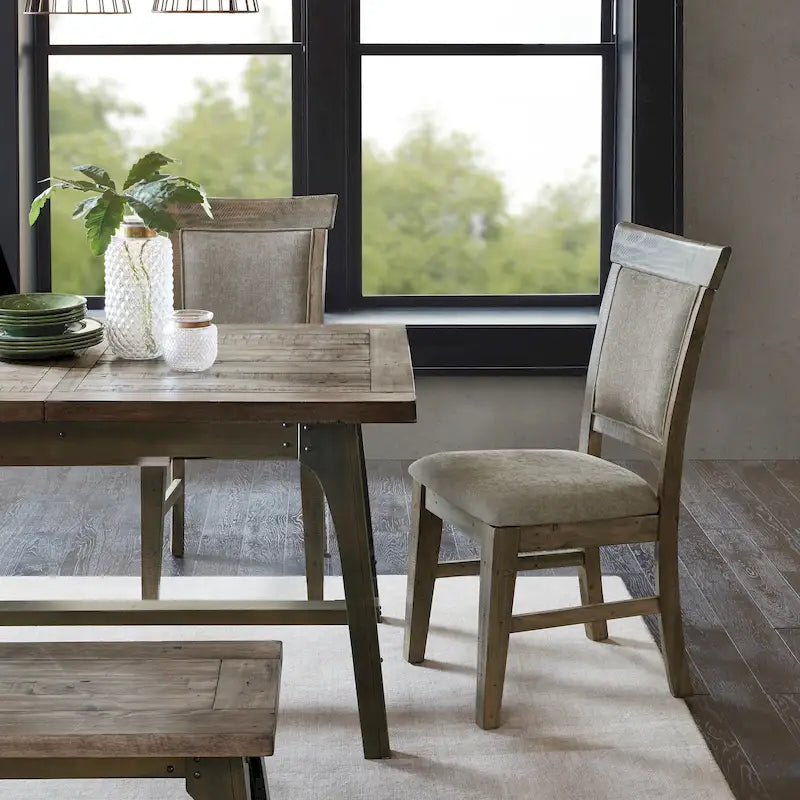 Chaise de salle à manger moderne (lot de 2), assise rembourrée avec pieds en bois massif pour salle à manger et cuisine