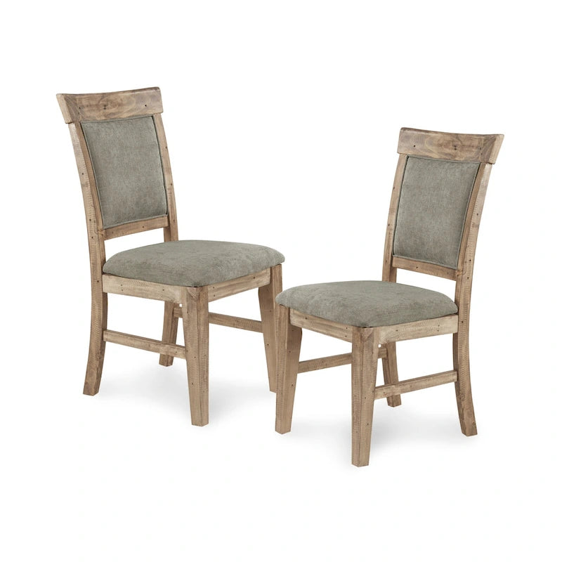 Chaise de salle à manger moderne (lot de 2), assise rembourrée avec pieds en bois massif pour salle à manger et cuisine