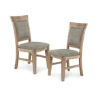Chaise de salle à manger moderne (lot de 2), assise rembourrée avec pieds en bois massif pour salle à manger et cuisine