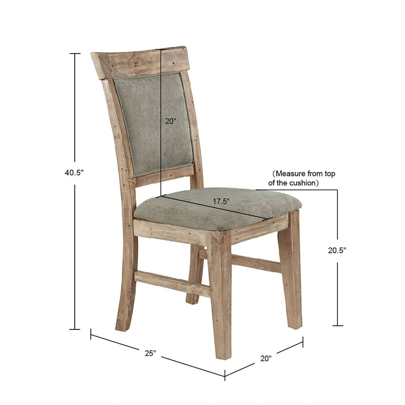 Chaise de salle à manger moderne (lot de 2), assise rembourrée avec pieds en bois massif pour salle à manger et cuisine