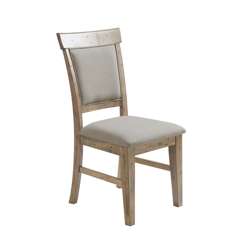 Chaise de salle à manger moderne (lot de 2), assise rembourrée avec pieds en bois massif pour salle à manger et cuisine
