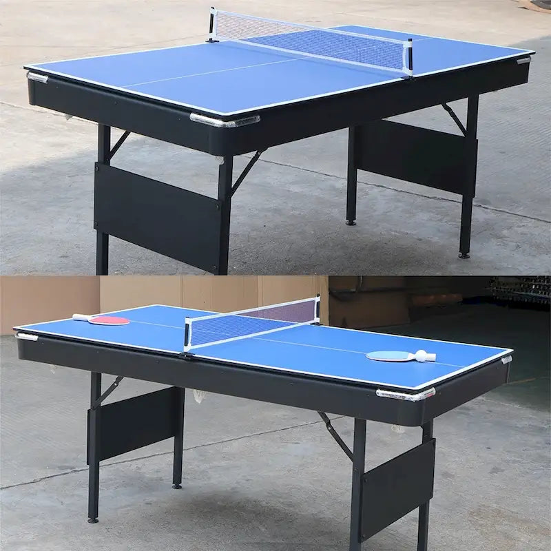 65.7 Tables de jeux portables 3-en-1, Billard, Tennis de table, Plateau de table pour la maison - S.O.