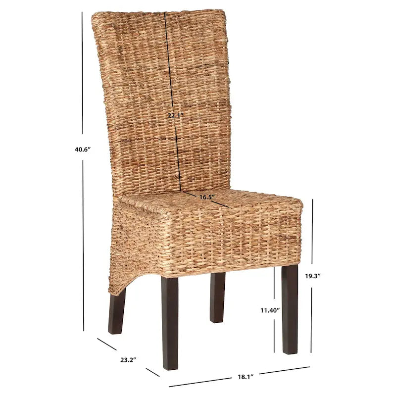 Chaise de salle à manger Natural Dining – 18,1 x 23,2 x 40,6 – 18Lx23Px41H