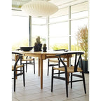 de 2 chaises de salle à manger modernes en bois avec dossier en Y, accoudoirs et assise en chanvre pour la maison, le restaurant et le bureau