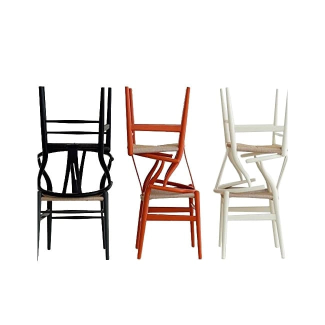 de 2 chaises de salle à manger modernes en bois avec dossier en Y, accoudoirs et assise en chanvre pour la maison, le restaurant et le bureau