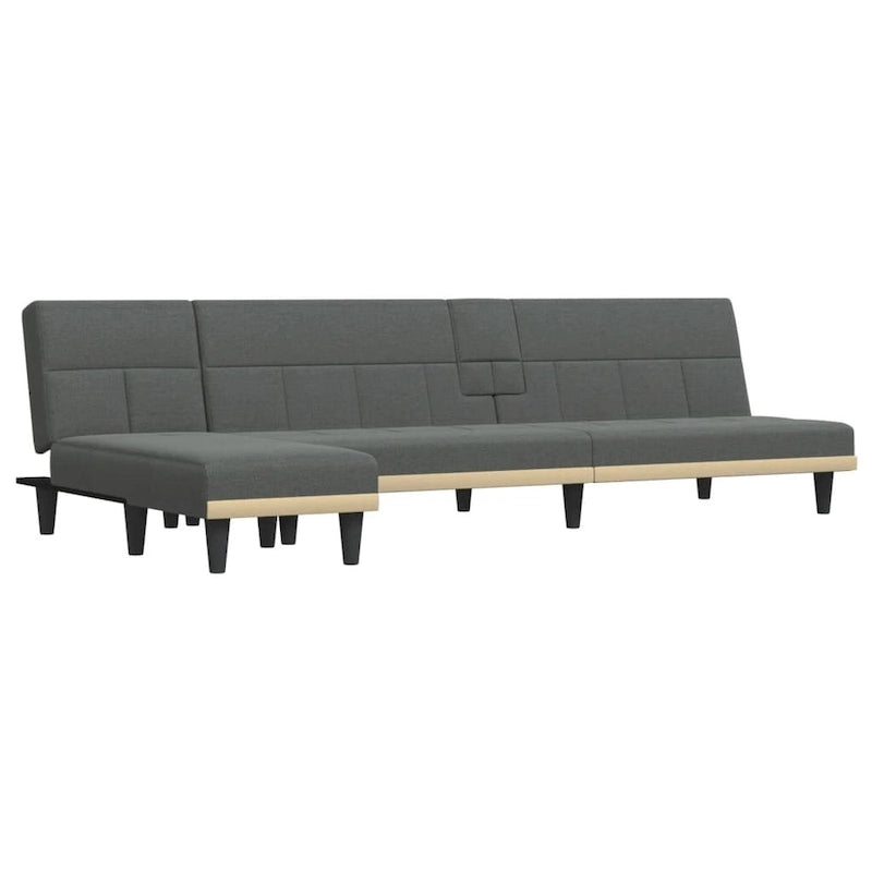 Canapé convertible d'angle Gris foncé 100,4x55,1x27,6 Tissu - 100,4 x 55,1 x 27,6