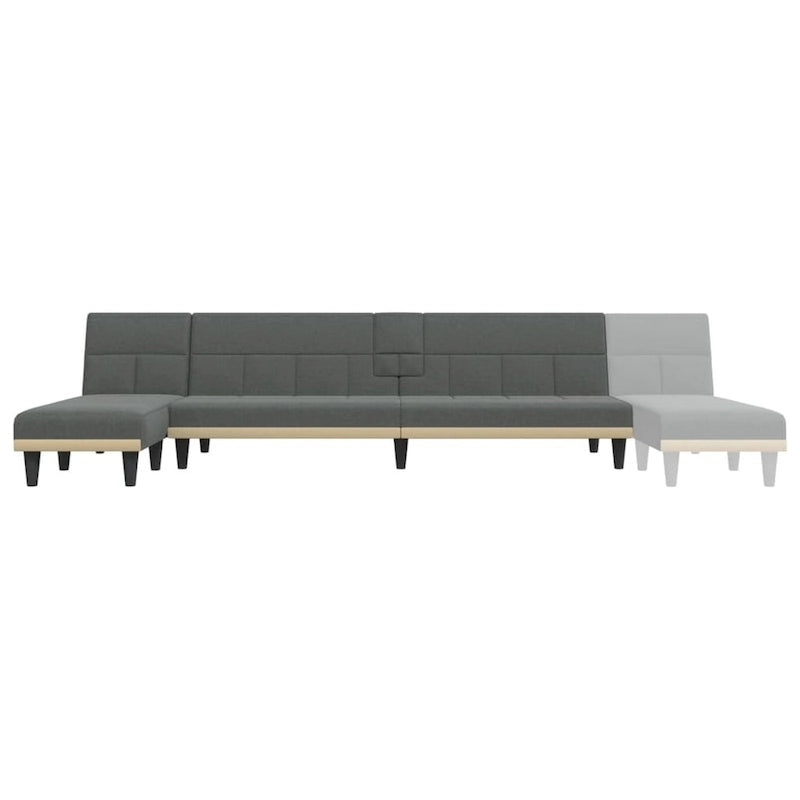 Canapé convertible d'angle Gris foncé 100,4x55,1x27,6 Tissu - 100,4 x 55,1 x 27,6