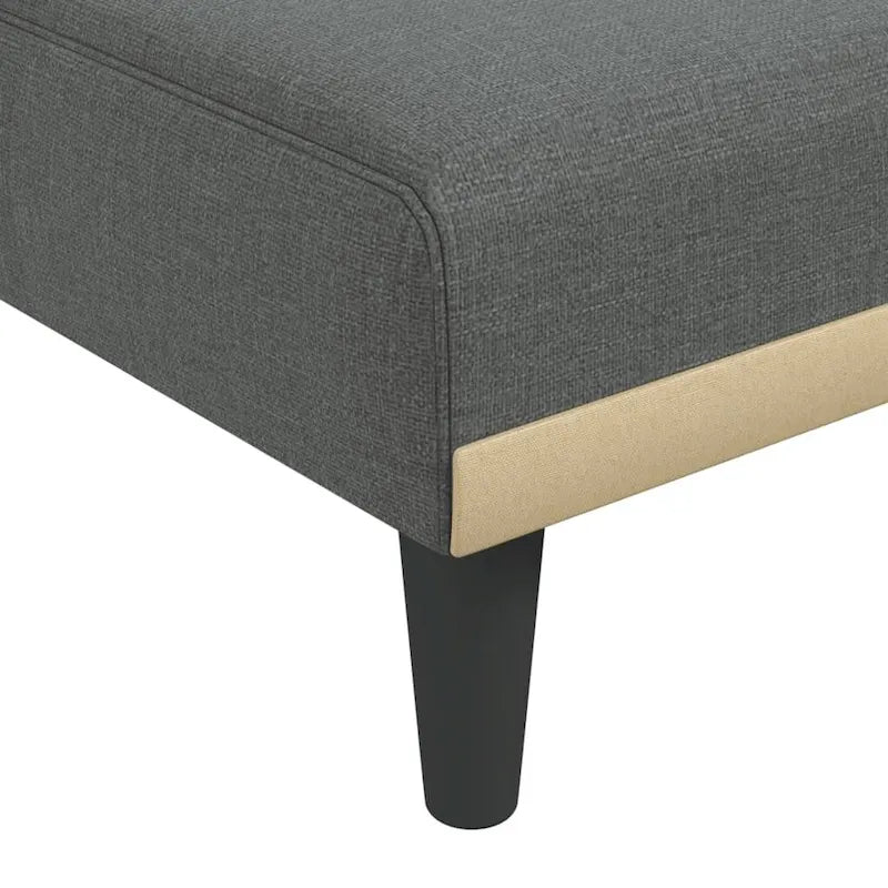 Canapé convertible d'angle Gris foncé 100,4x55,1x27,6 Tissu - 100,4 x 55,1 x 27,6