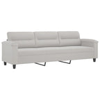 Canapé moderne avec fauteuil d'appoint rembourré avec pouf en tissu microfibre