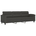 Canapé moderne avec fauteuil d'appoint rembourré avec pouf en tissu microfibre