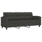 Canapé moderne avec fauteuil d'appoint rembourré avec pouf en tissu microfibre