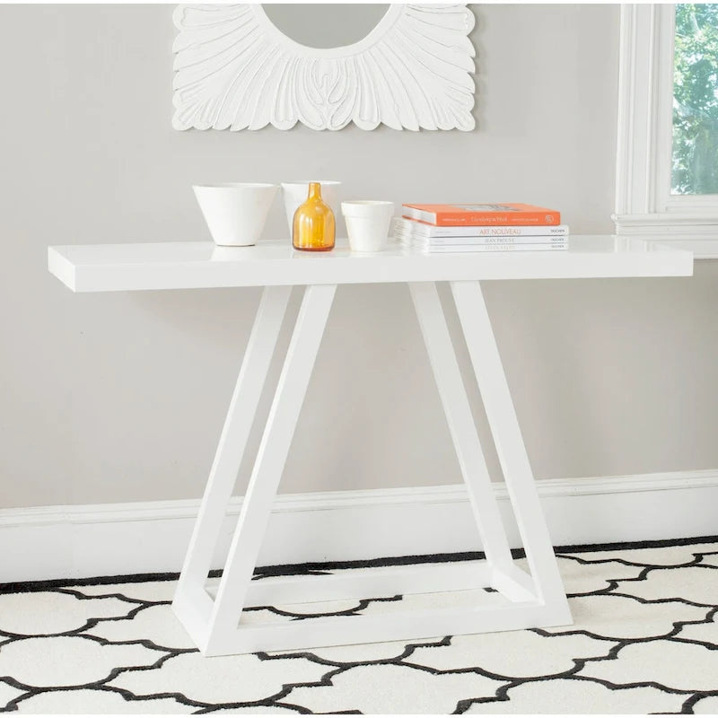 SAFAVIEH Marla White Lacquer Console - 51 x 15.6 x 31.5 - 51Wx16Dx32H