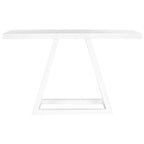 Console laquée blanche - 51 x 15,6 x 31,5 cm - 51 cm L x 16 cm P x 32 cm H