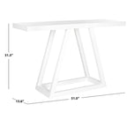 Console laquée blanche - 51 x 15,6 x 31,5 cm - 51 cm L x 16 cm P x 32 cm H