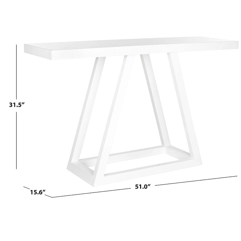 Console Marla laquée blanche - 51 x 15,6 x 31,5 - 51 La x 16 P x 32 H