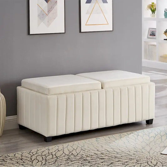 Banc de rangement ottoman rembourré pour chambre d'enfant, salon