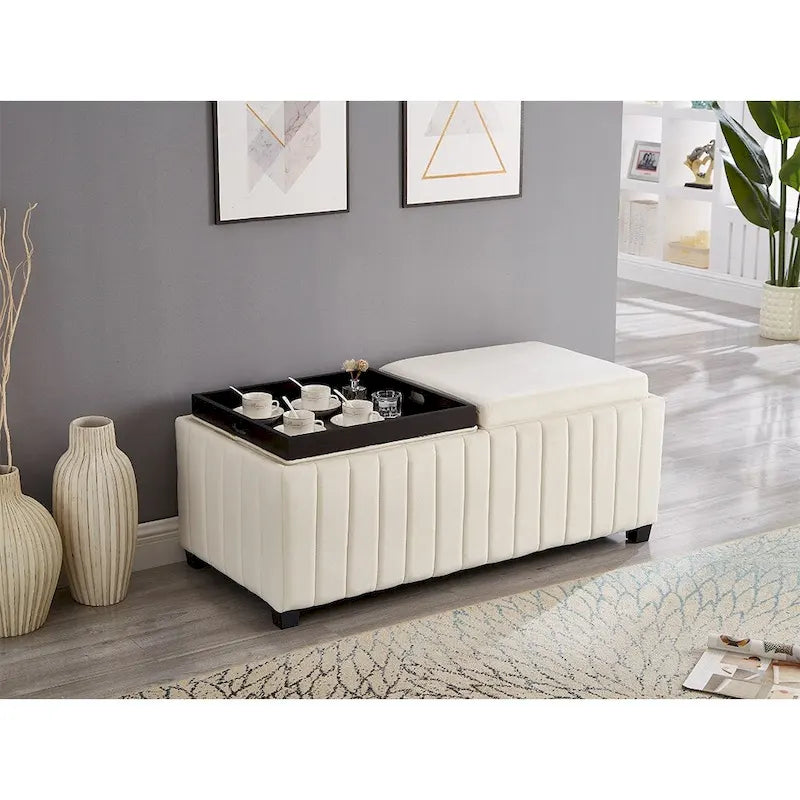 Banc de rangement ottoman rembourré pour chambre d'enfant, salon