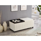 Banc de rangement ottoman rembourré pour chambre d'enfant, salon