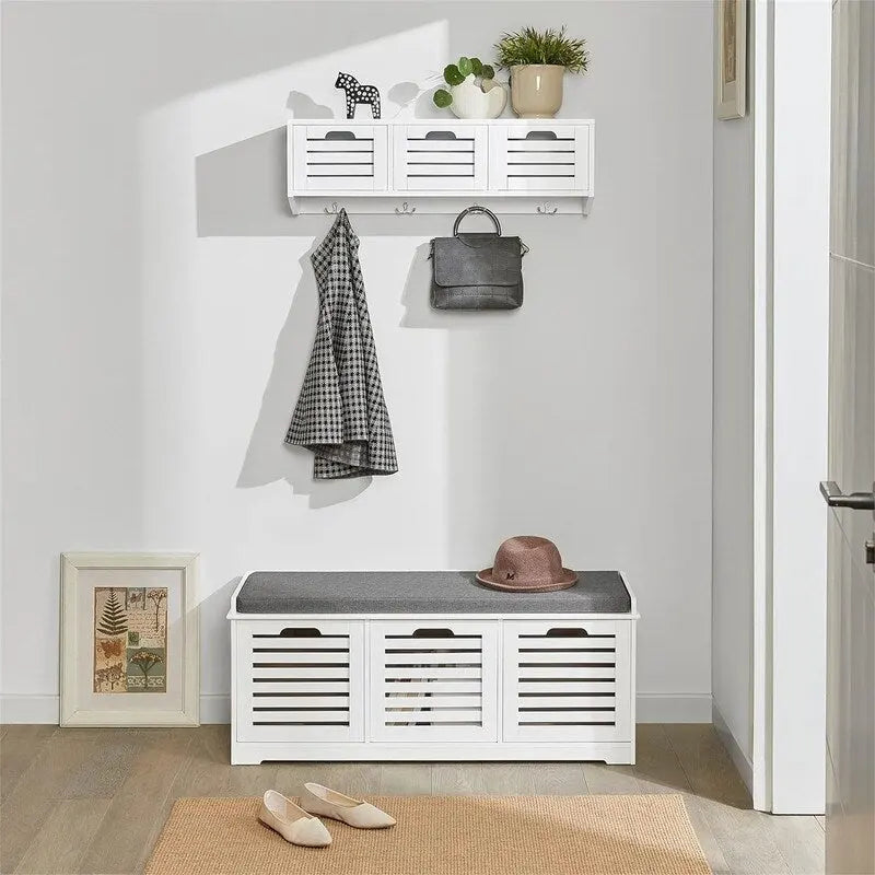 Banc de rangement avec 3 tiroirs - 35 P x 105 L x 43 H cm
