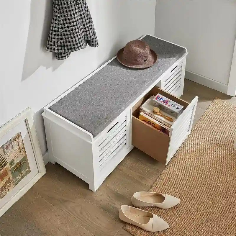 Banc de rangement avec 3 tiroirs - 35 P x 105 L x 43 H cm