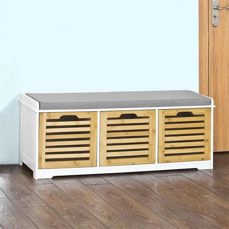Banc de rangement avec 3 tiroirs - 35 P x 105 L x 43 H cm