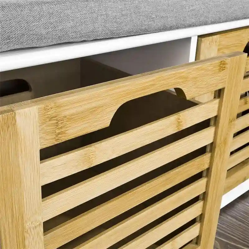Banc de rangement avec 3 tiroirs - 35 P x 105 L x 43 H cm