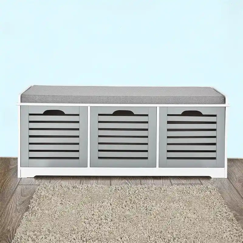 Banc de rangement avec 3 tiroirs - 35 P x 105 L x 43 H cm