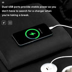 Canapé en U moderne avec console, porte-gobelets et ports USB, meubles d'intérieur rembourrés symétriques à 6 places, noir
